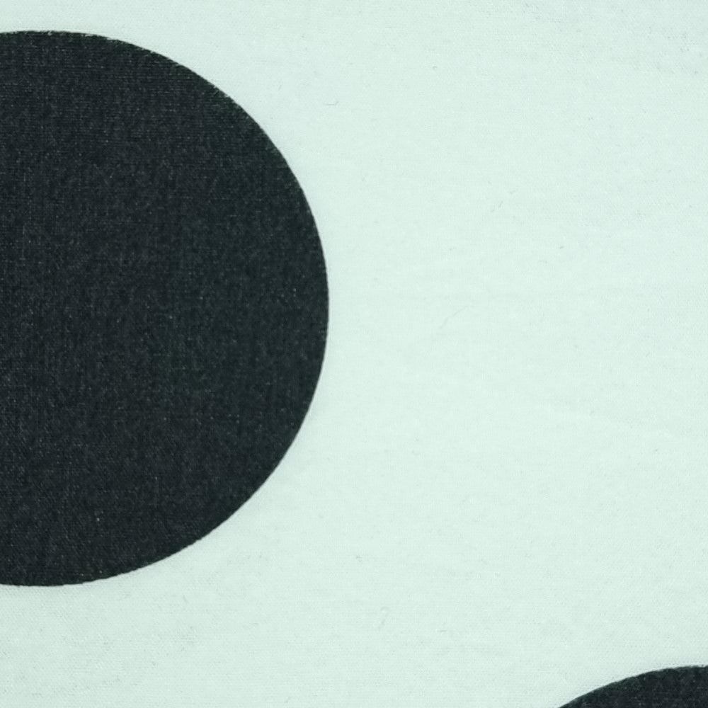 1.Beige/Blue-2.Green/Red-3.Pink/Violet-4.Blue/Green-5.White/Green - 50mm Dots Enzyme Cotton Woven Fabric - FAB 1420