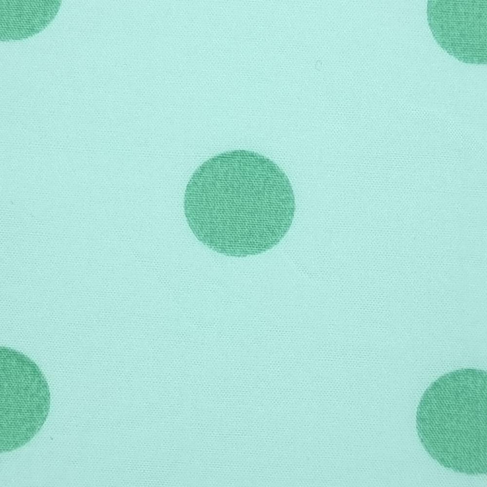 1.White/Green-2.White/Black-3.Beige/Blue-4.Mint/Green-5.Yellow/Green - 12mm Dots Enzyme Cotton Woven Fabric - FAB 1422
