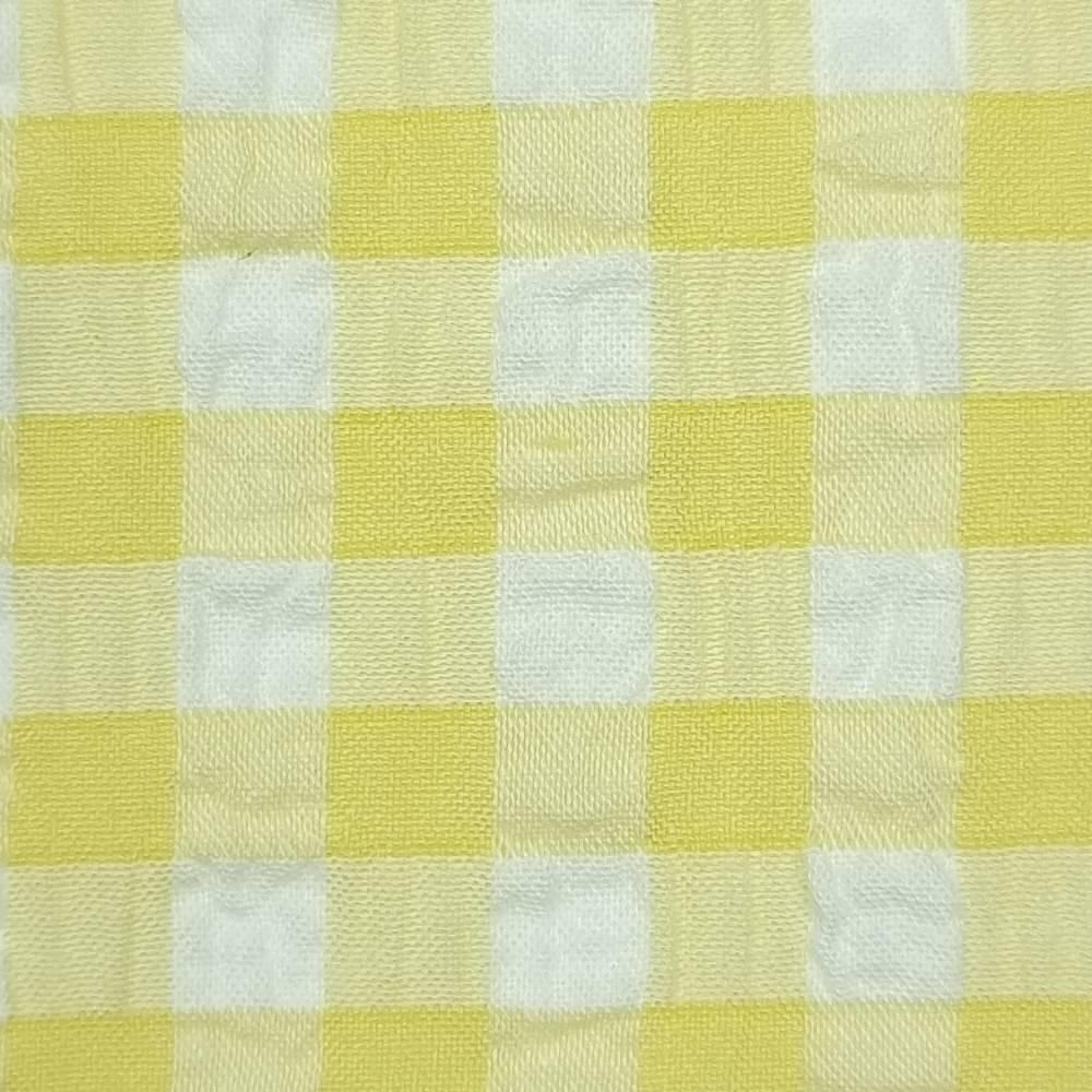 1.Pink-2.Orange-3.Green-4.Lilac-5.Yellow - Check Yarn Dyed Cotton Woven Fabric - FAB 1423