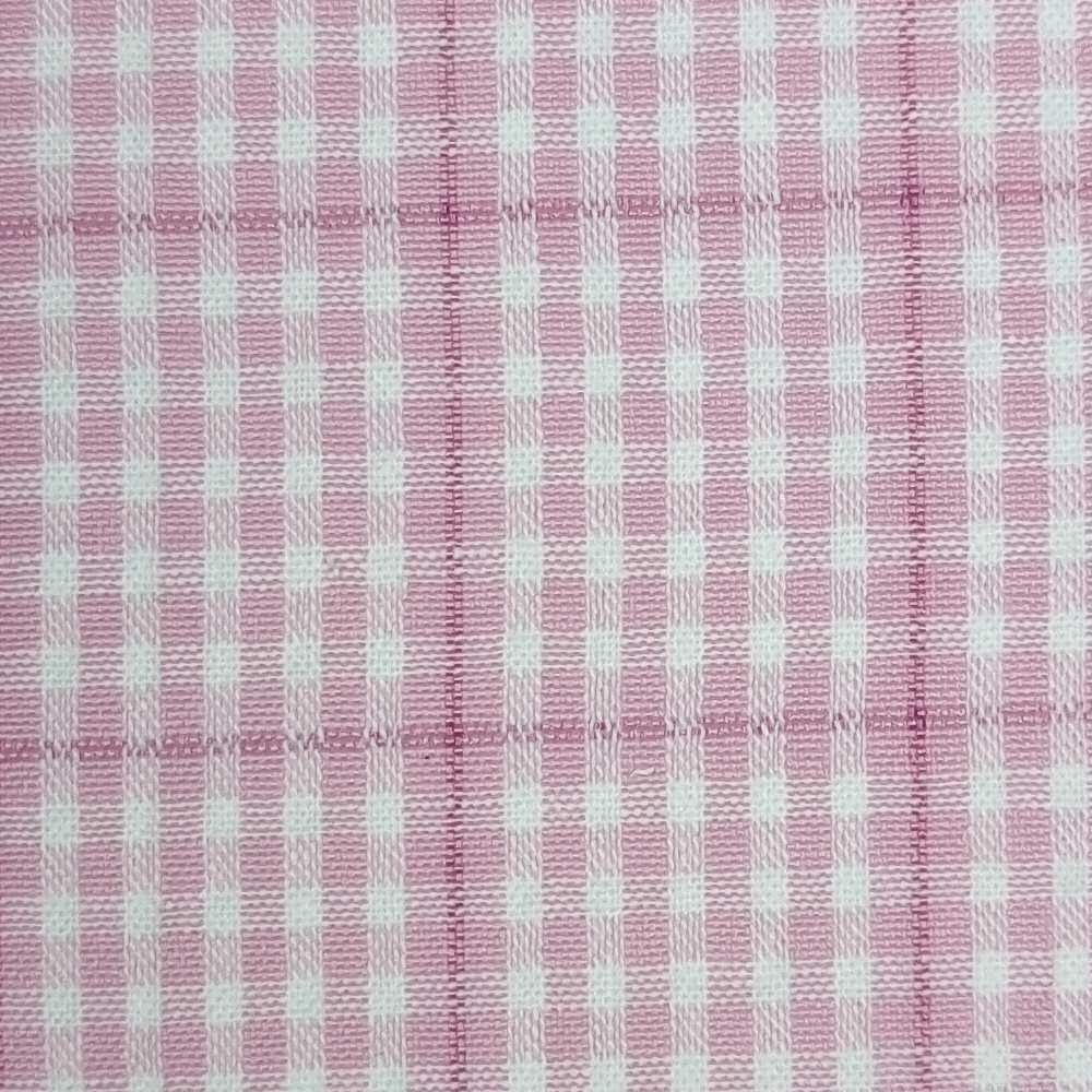 Yarn Dyed Check Cotton Woven Fabric - FAB 1424 - 6.Pink