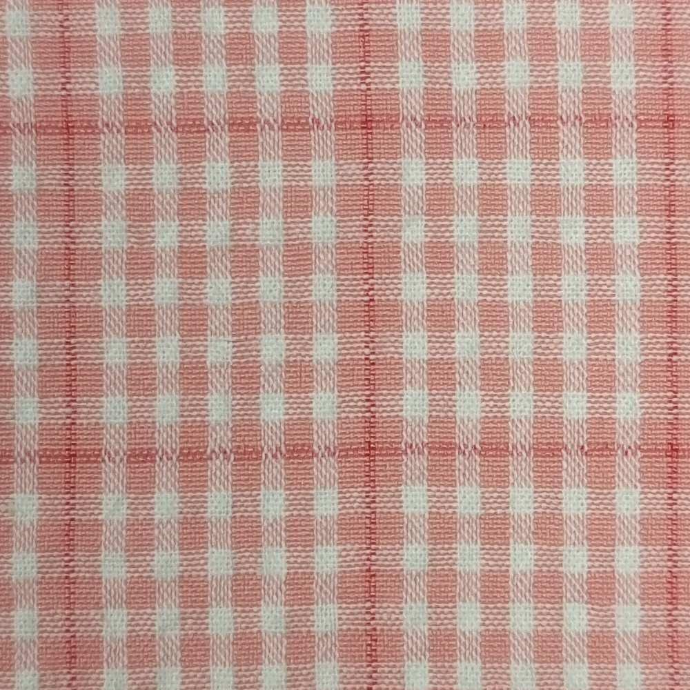 Yarn Dyed Check Cotton Woven Fabric - FAB 1424 - 7.Pink