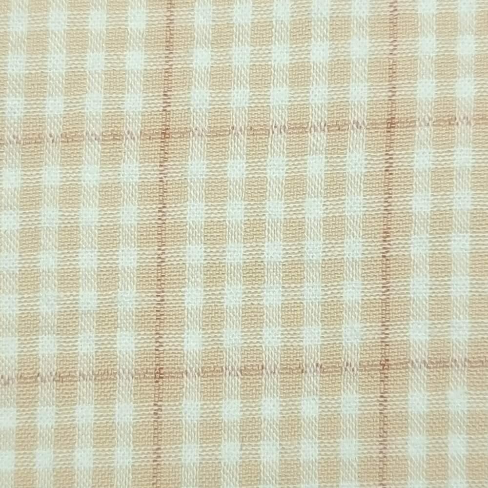 Yarn Dyed Check Cotton Woven Fabric - FAB 1424 - 9.Brown Orange