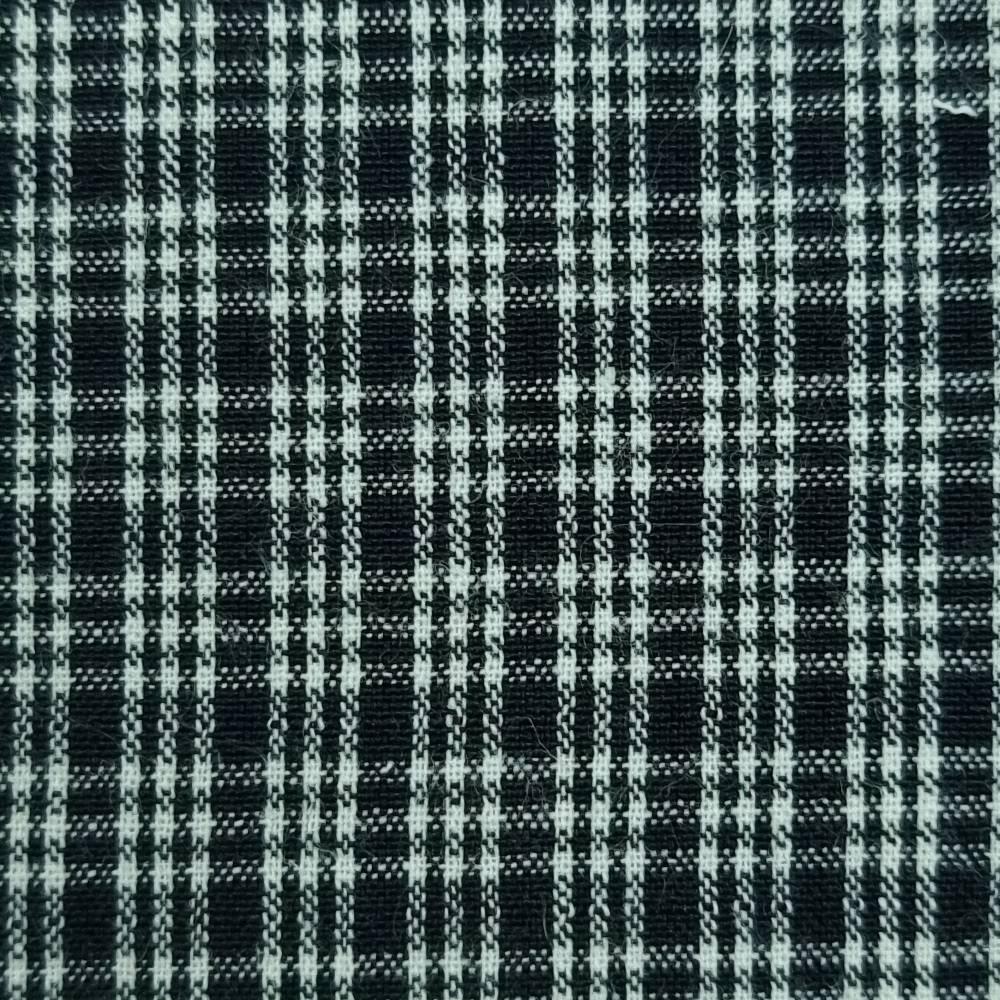 Yarn Dyed Check Cotton Woven Fabric - FAB 1426 - 12.Black