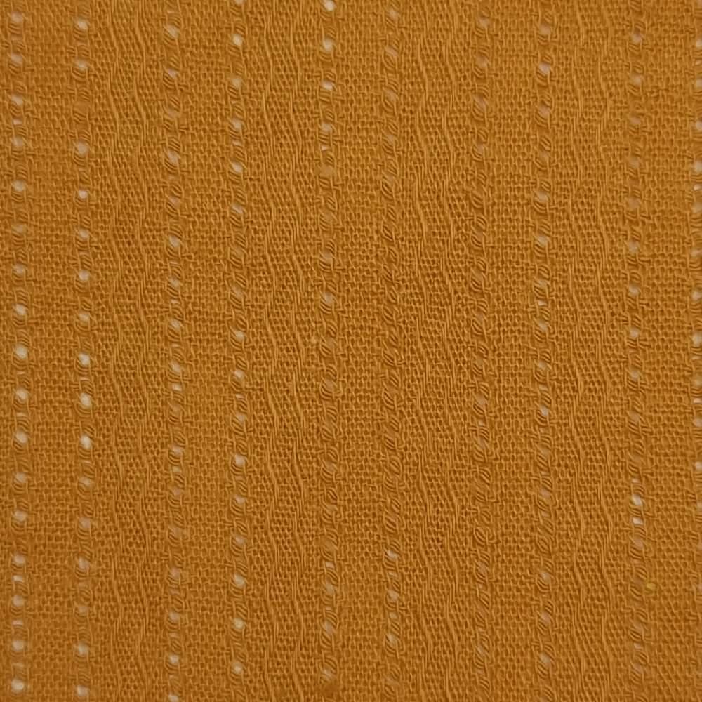 Stripe Jacquard Cotton Woven Fabric-Orange