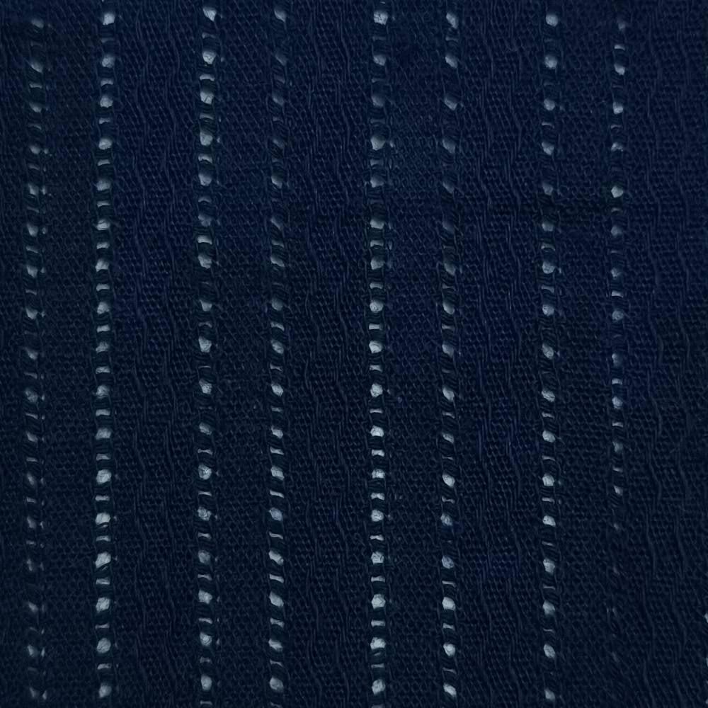 Stripe Jacquard Cotton Woven Fabric - FAB 1427 - 11.Navy