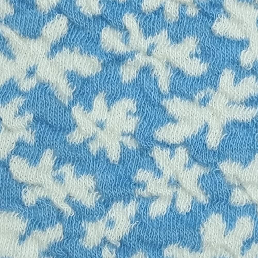 Flower Jacquard C/P/S Woven Fabric - FAB 1429 - 5.Blue