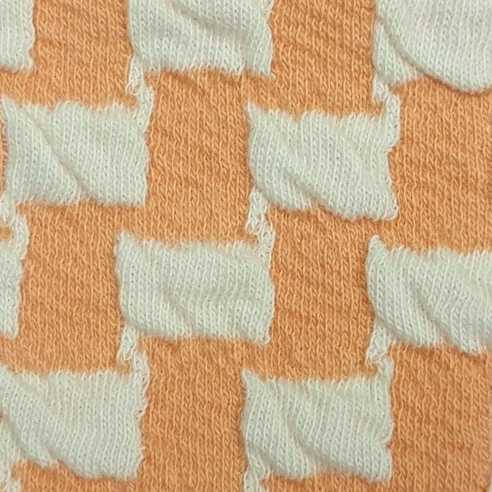 Fukuro Cotton Polyester Spandex Knit Fabric - FAB 1431 - 2.Orange