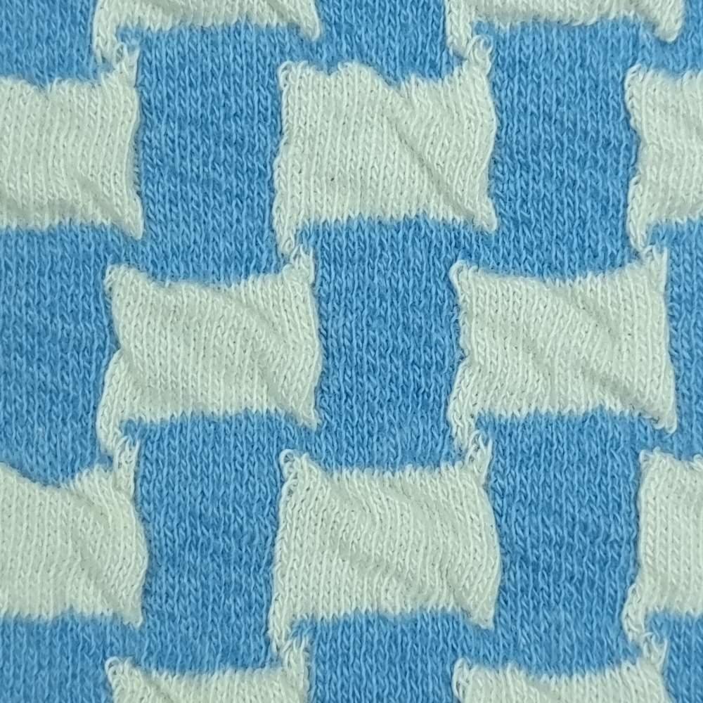 Fukuro Cotton Polyester Spandex Knit Fabric - FAB 1431 - 5.Blue