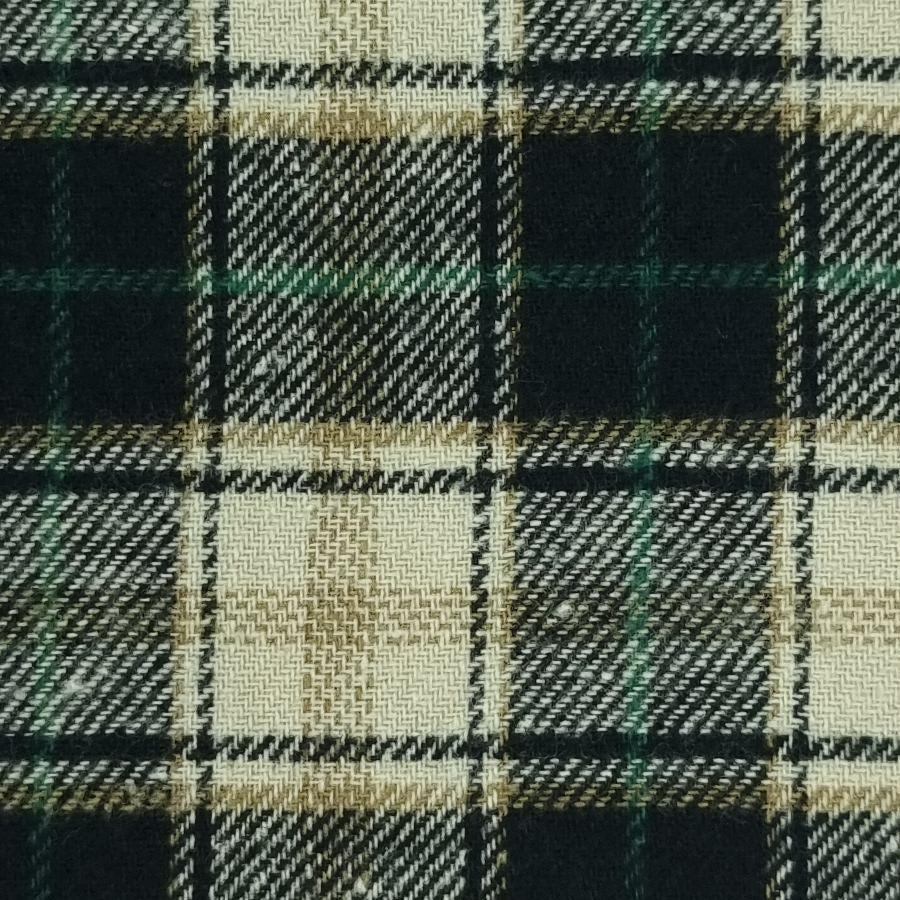 Flannel Check Yarn Dyed Cotton Fabric - FAB 1453 - 5.Black