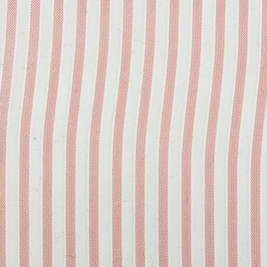 1.Coral-2.White-3.Green-4.Orange-5.Lavender - 2mm Stripe Yarn Dyed Polyester Woven Fabric - FAB 1454