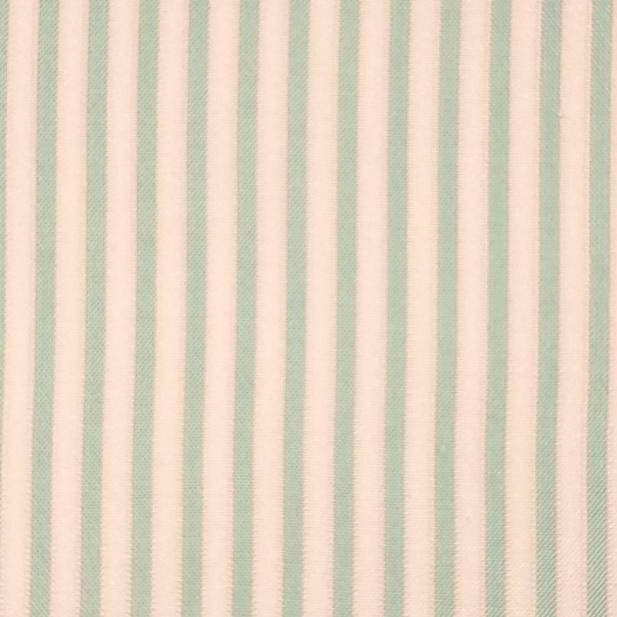 1.Coral-2.White-3.Green-4.Orange-5.Lavender - 2mm Stripe Yarn Dyed Polyester Woven Fabric - FAB 1454