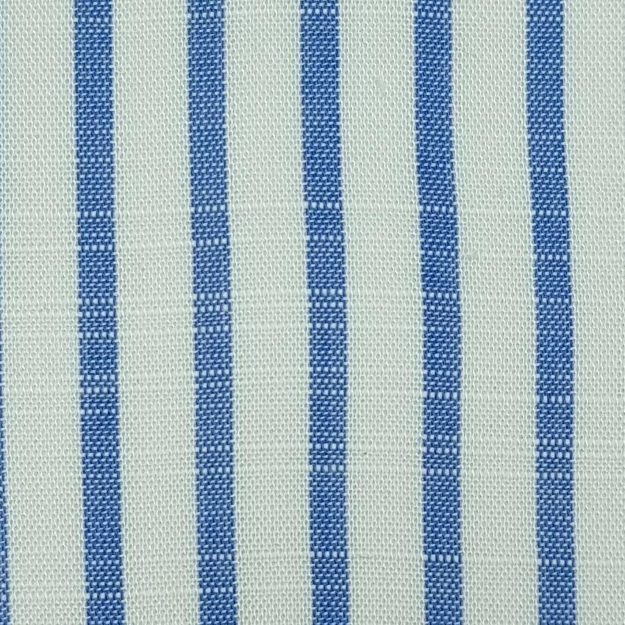 3mm Stripe Slub Yarn Dyed Rayon Woven Fabric - FAB 1455 - 2.Blue