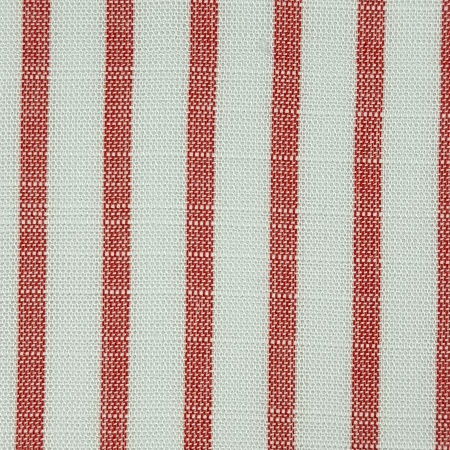 3mm Stripe Slub Yarn Dyed Rayon Woven Fabric - FAB 1455 - 3.Red