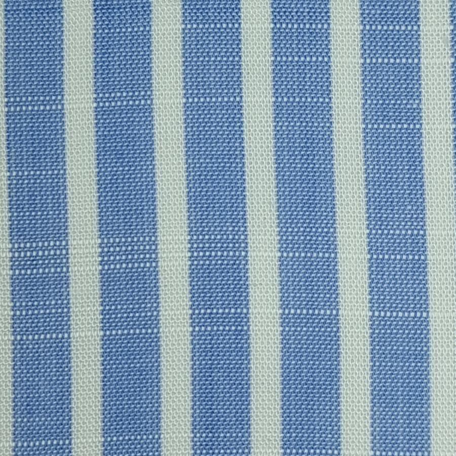 3mm Stripe Slub Yarn Dyed Rayon Woven Fabric - FAB 1455 - 7.Blue