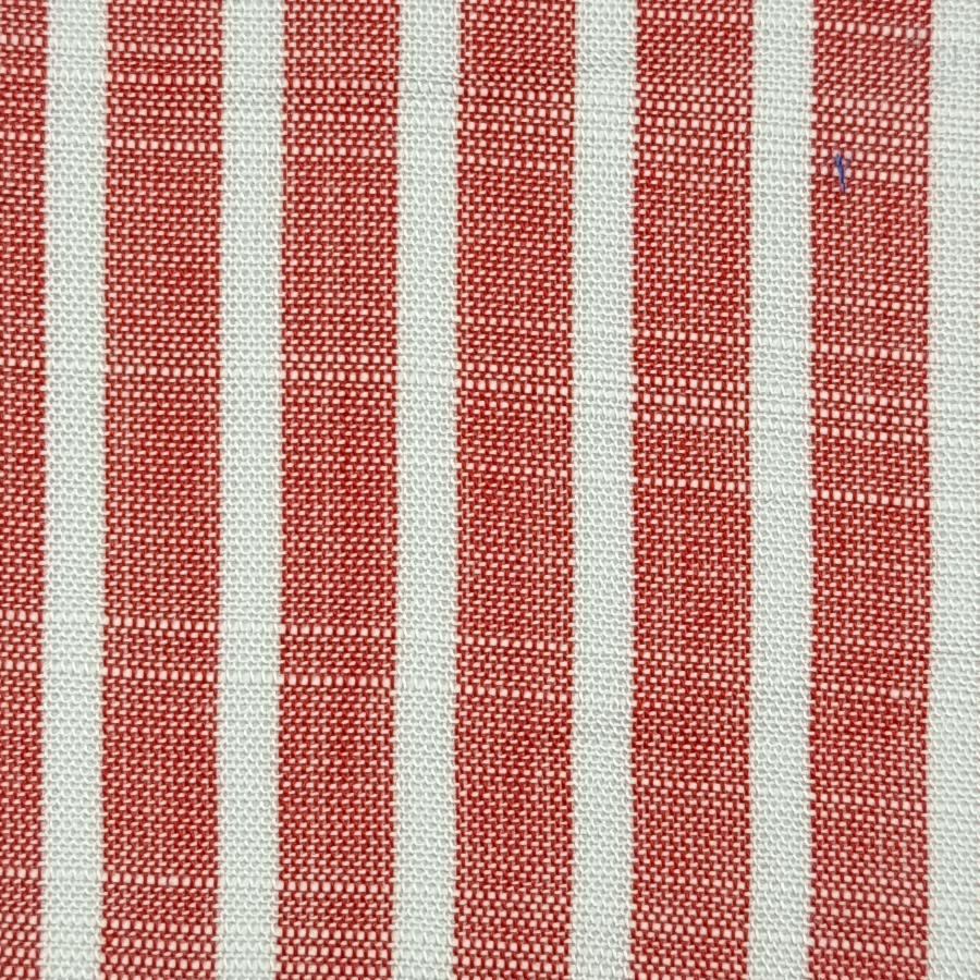 3mm Stripe Slub Yarn Dyed Rayon Woven Fabric - FAB 1455 - 9.Red