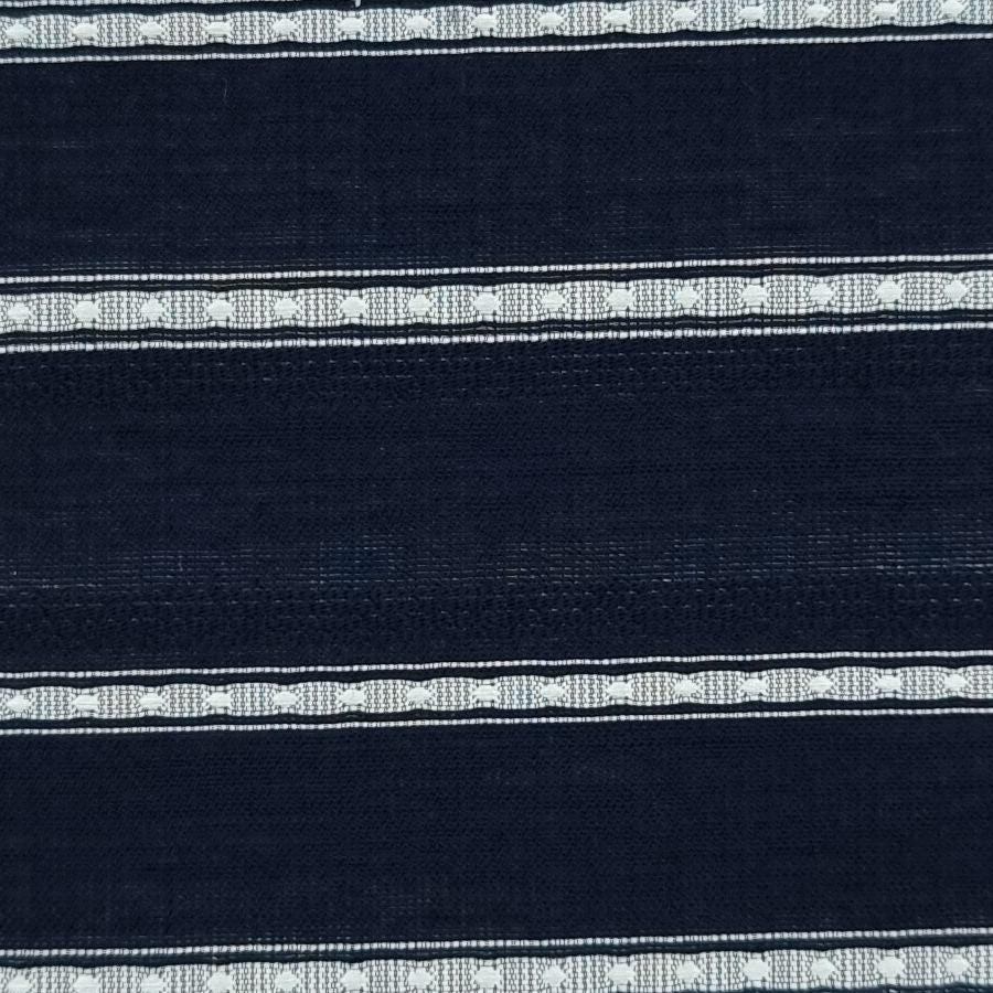 Stripe Rayon Nylon Polyester Woven Fabric - FAB 1456 - 18.navy