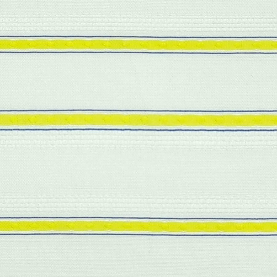 Stripe Rayon Nylon Polyester Woven Fabric - FAB 1456 - 8.White Yellow