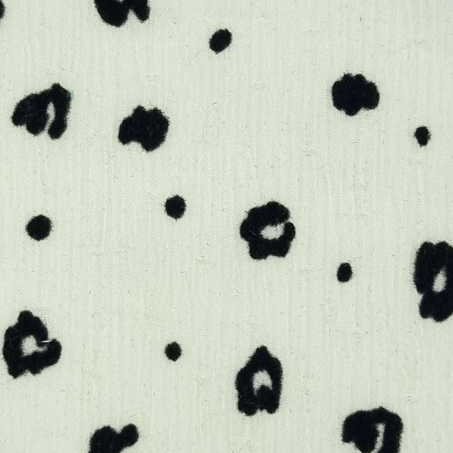 1.Beige-2.Ivory-3.Pink-4.Mint-5.Blue - Animal Flocking Yoryu Polyester Woven Fabric - FAB 1458