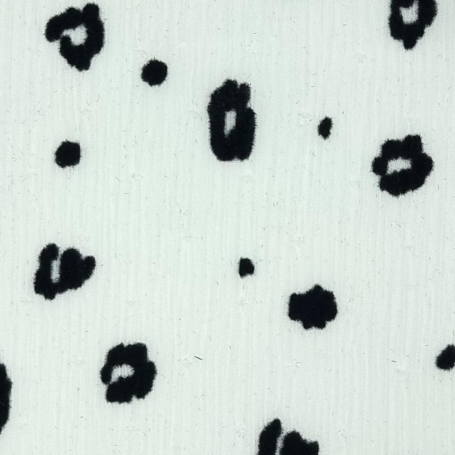 Animal Flocking Yoryu Polyester Woven Fabric - FAB 1458 - 2.Ivory