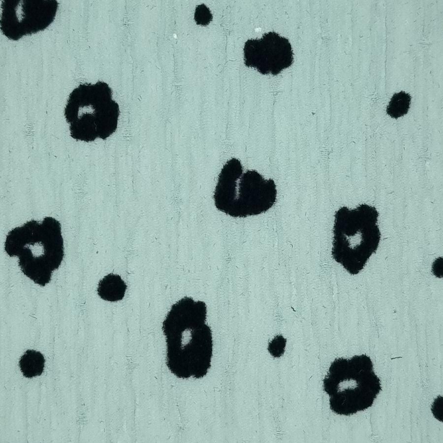 Animal Flocking Yoryu Polyester Woven Fabric - FAB 1458 - 4.Mint