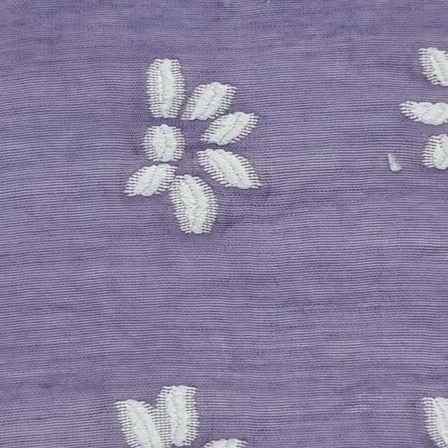 Floral Jacquard Tencel Nylon Polyester Woven Fabric - FAB 1459 - 14.Lilac