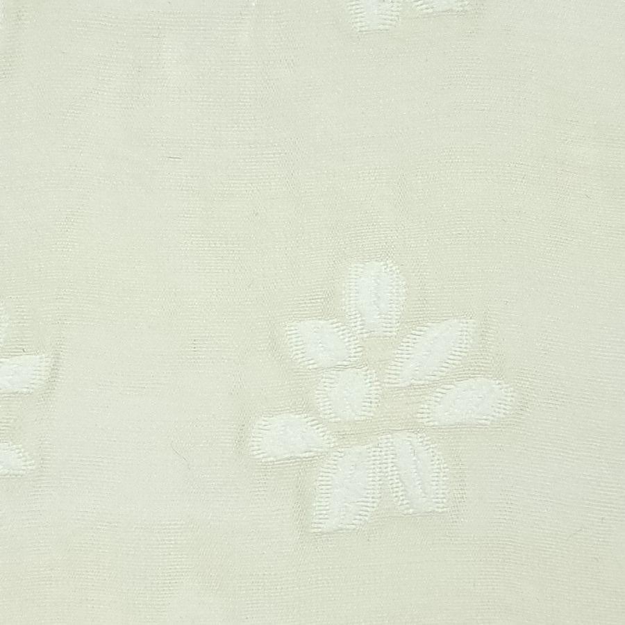 Floral Jacquard Tencel Nylon Polyester Woven Fabric - FAB 1459 - 3.Beige