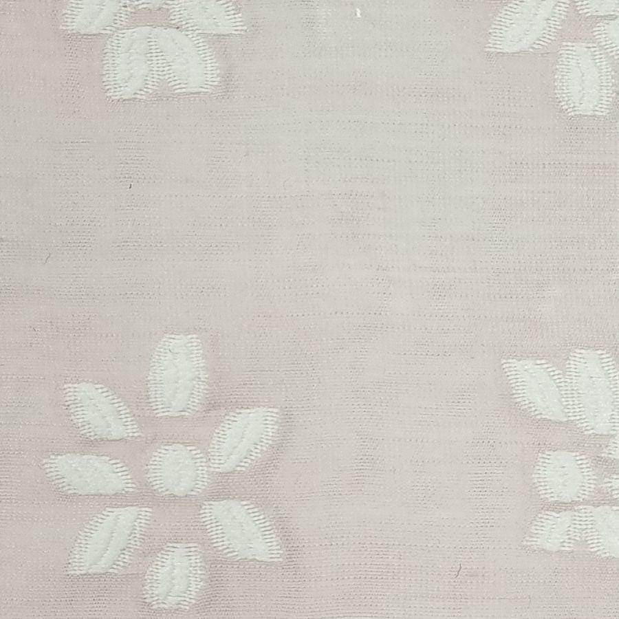 Floral Jacquard Tencel Nylon Polyester Woven Fabric - FAB 1459 - 6.Pink