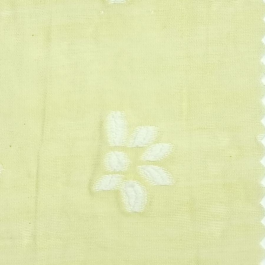Floral Jacquard Tencel Nylon Polyester Woven Fabric - FAB 1459 - 7.Yellow