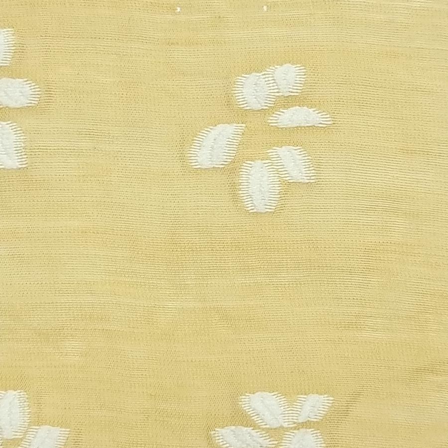 Floral Jacquard Tencel Nylon Polyester Woven Fabric - FAB 1459 - 8.Yellow