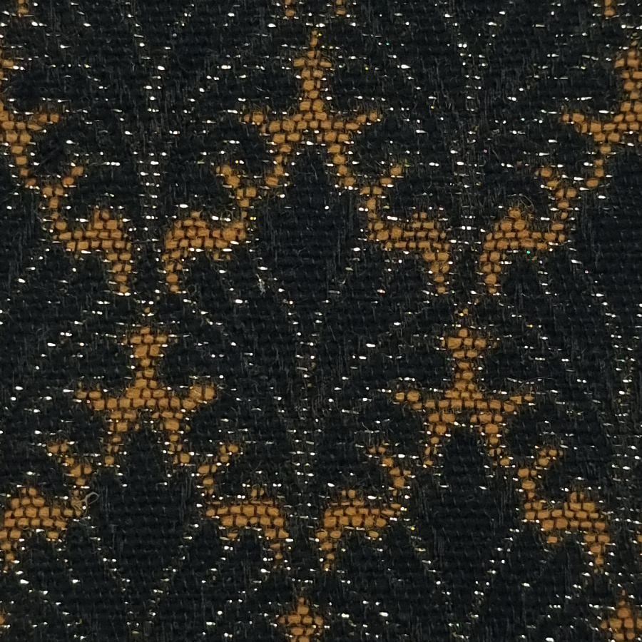 Jacquard Wool Polyester Acrylic Metallic Woven Fabric - FAB 1461 - 1.Brown