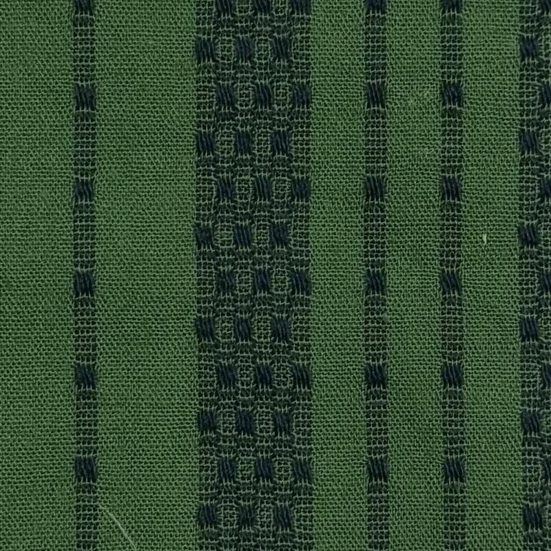 Stripe Jacquard Cotton Polyester Woven Fabric - FAB 1462 - 17.Green