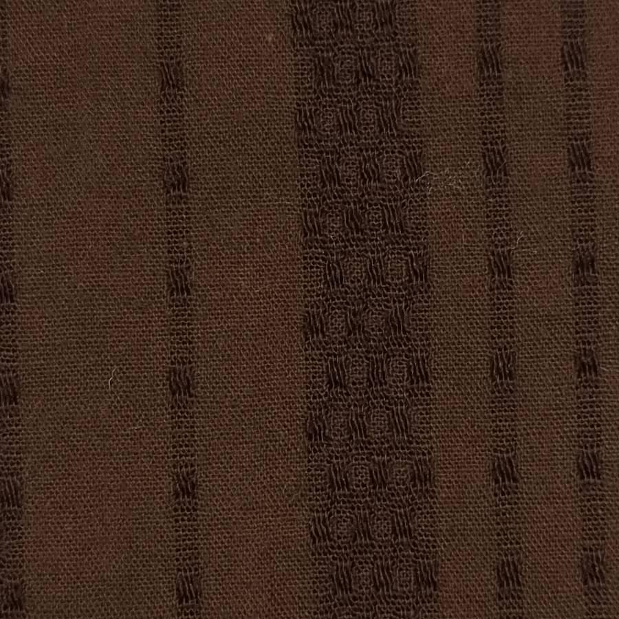 Stripe Jacquard Cotton Polyester Woven Fabric - FAB 1462 - 23.Brown