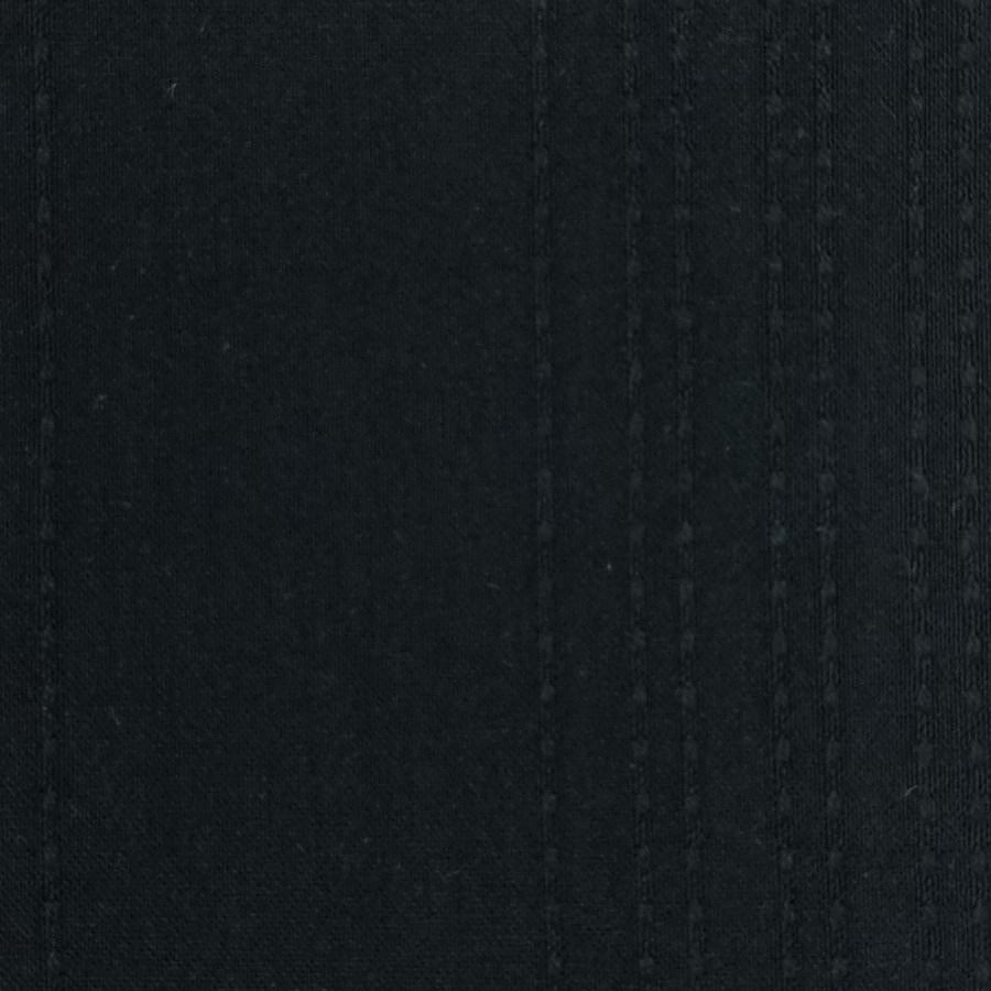 Stripe Jacquard Cotton Nylon Woven Fabric - FAB 1463 - 14.Black