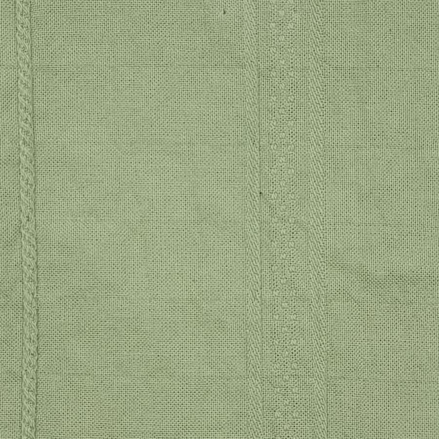 Stripe Jacquard Cotton Spandex Woven Fabric - FAB 1464 - 10.Green Grey