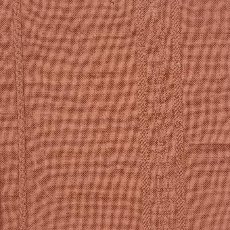Stripe Jacquard Cotton Spandex Woven Fabric - FAB 1464 - 11.Sepia