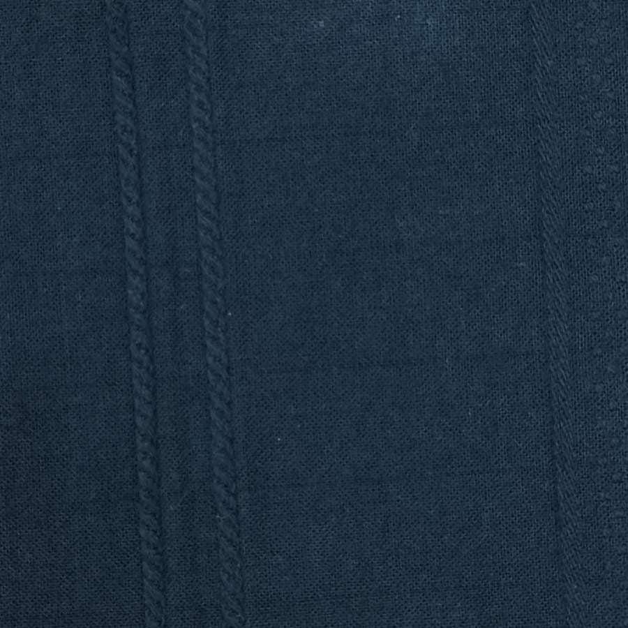Stripe Jacquard Cotton Spandex Woven Fabric - FAB 1464 - 12.Navy
