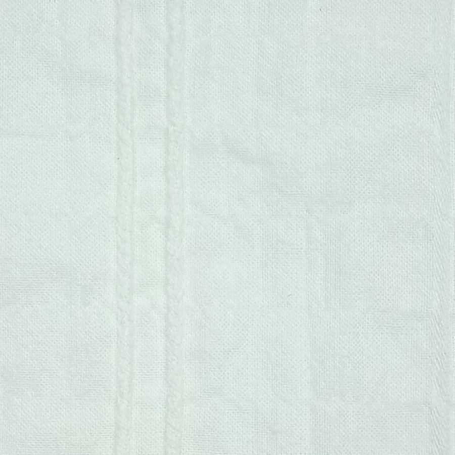 Stripe Jacquard Cotton Spandex Woven Fabric - FAB 1464 - 3.White