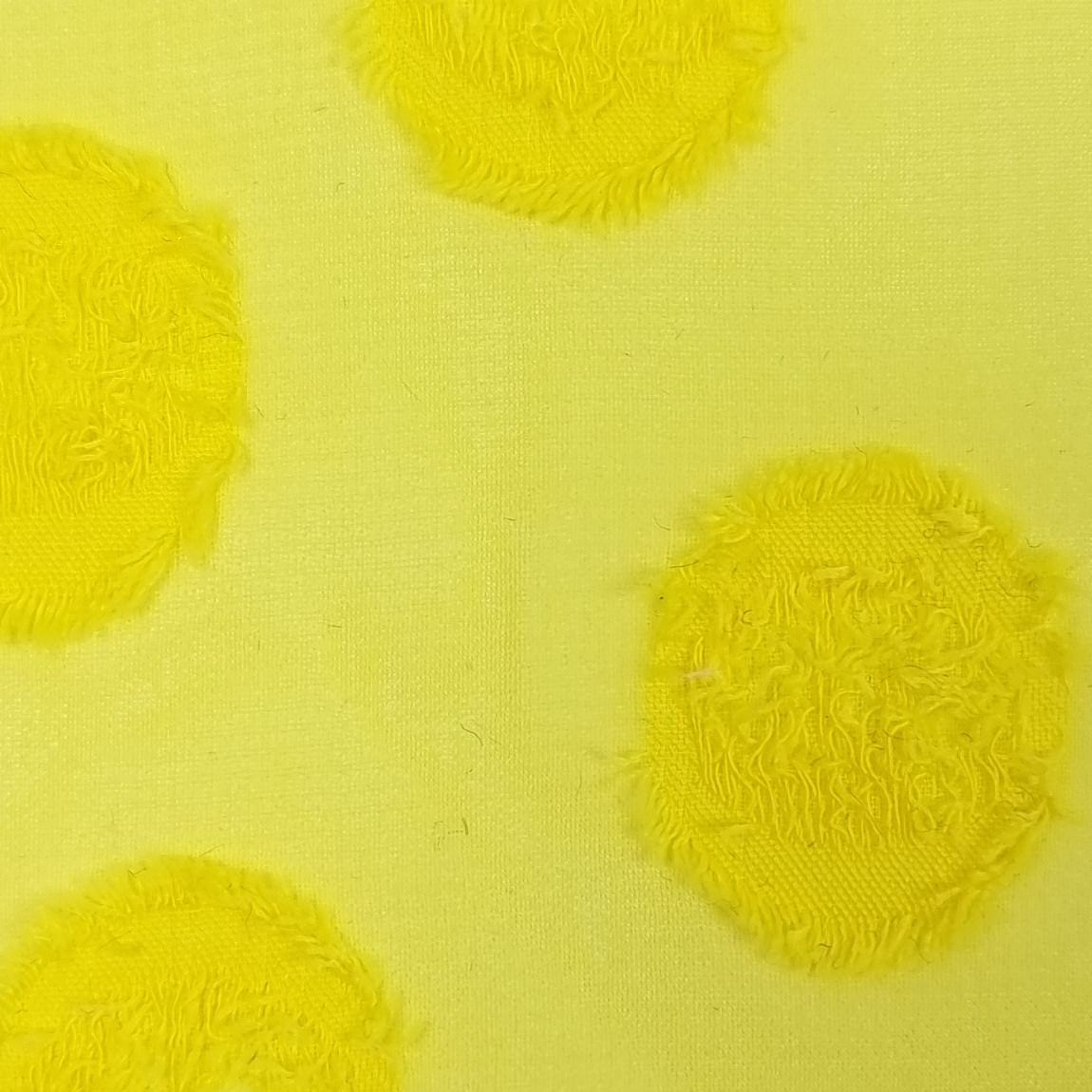 Dot Jacquard Polyester Woven Fabric - FAB 1479 - 2.Yellow