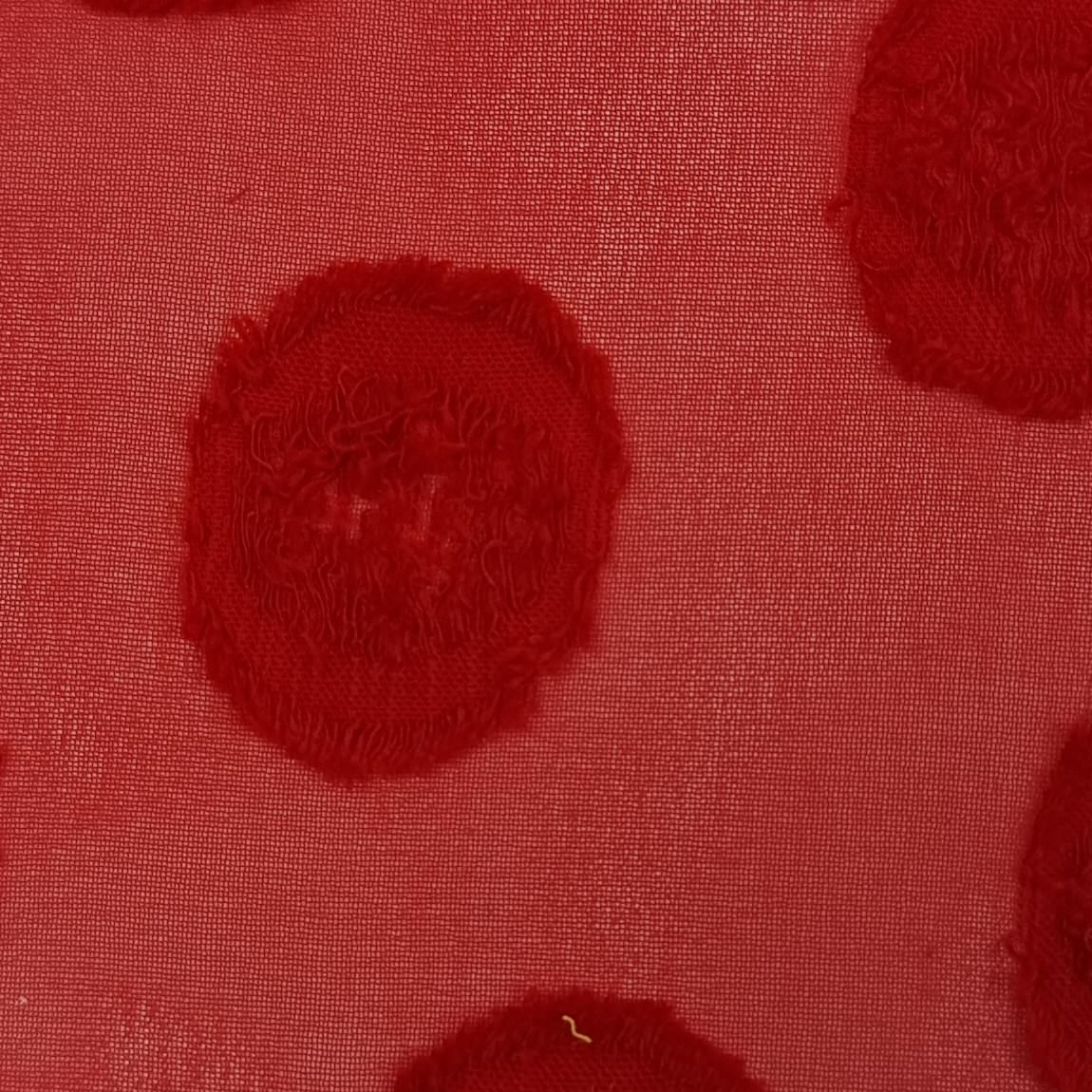 Dot Jacquard Polyester Woven Fabric - FAB 1479 - 7.Red