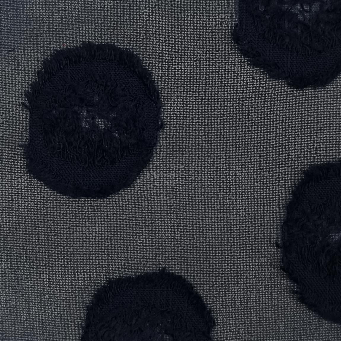 Dot Jacquard Polyester Woven Fabric - FAB 1479 - 8.Navy