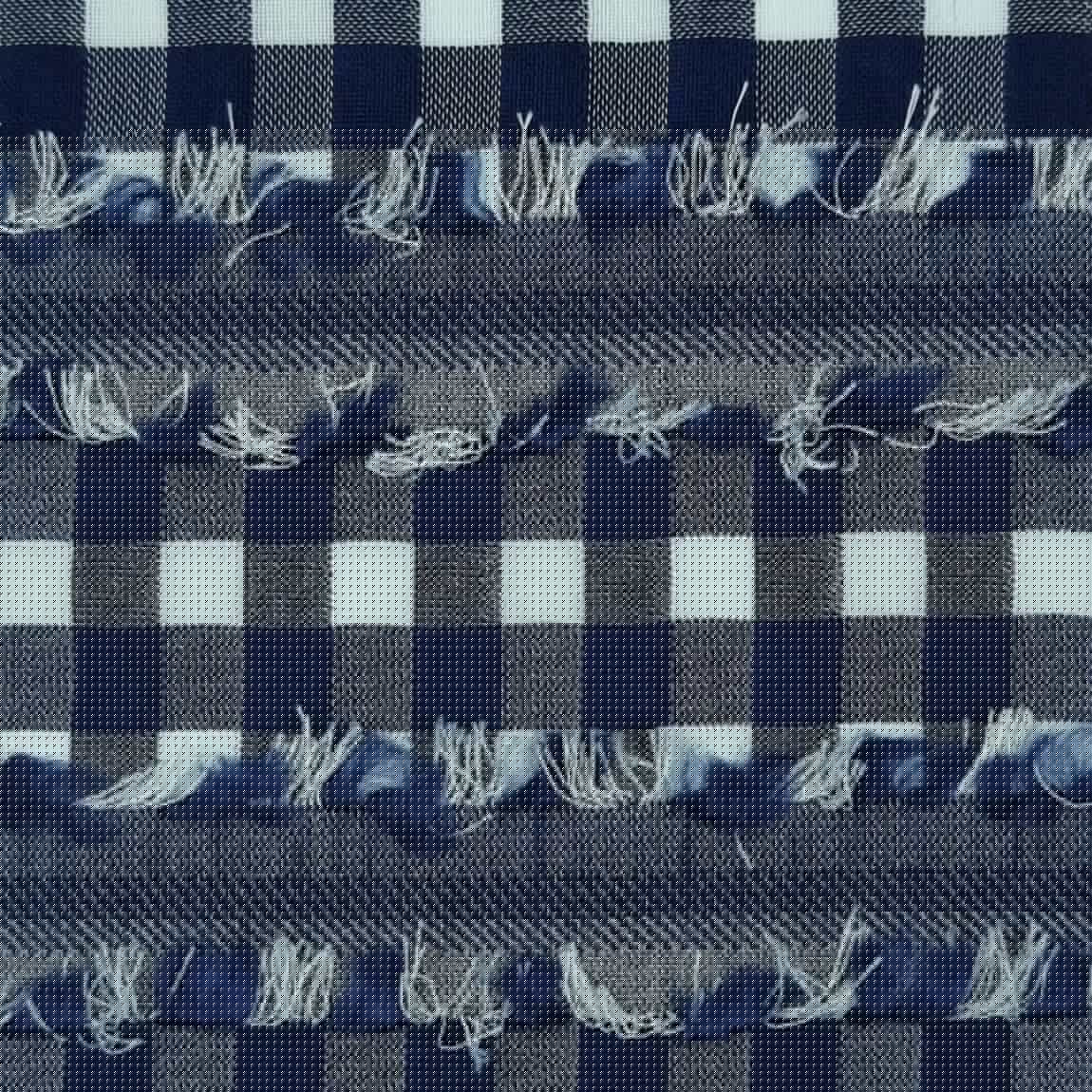 Gingham Check Stripe Jacquard R/T Woven Fabric - FAB 1481 - 3.Navy