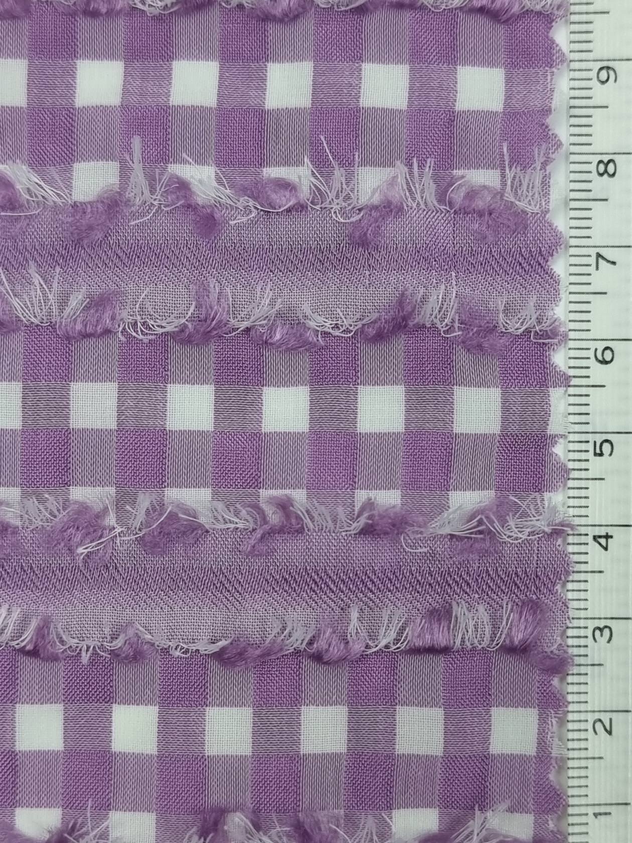 Gingham Check Stripe Jacquard R/T Woven Fabric - FAB 1481 -