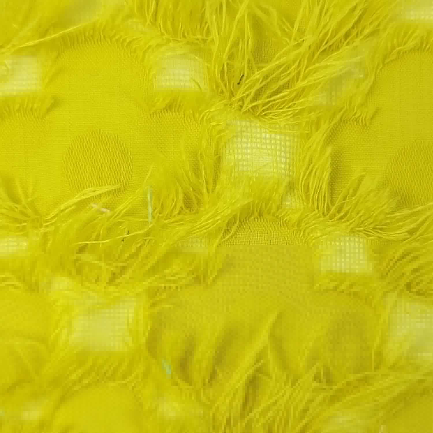 Feather Foral Jacquard Polyester Woven Fabric - FAB 1484 - 2.Yellow
