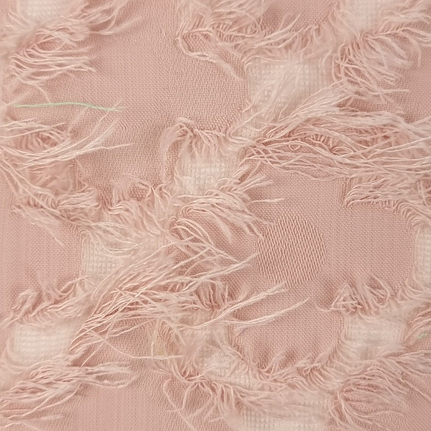 Feather Foral Jacquard Polyester Woven Fabric - FAB 1484 - 3.Pink