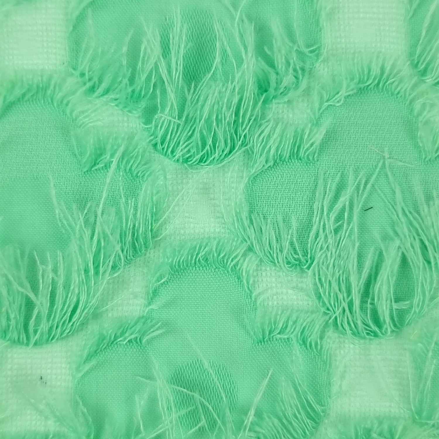 Feather Foral Jacquard Polyester Woven Fabric - FAB 1484 - 4.Green