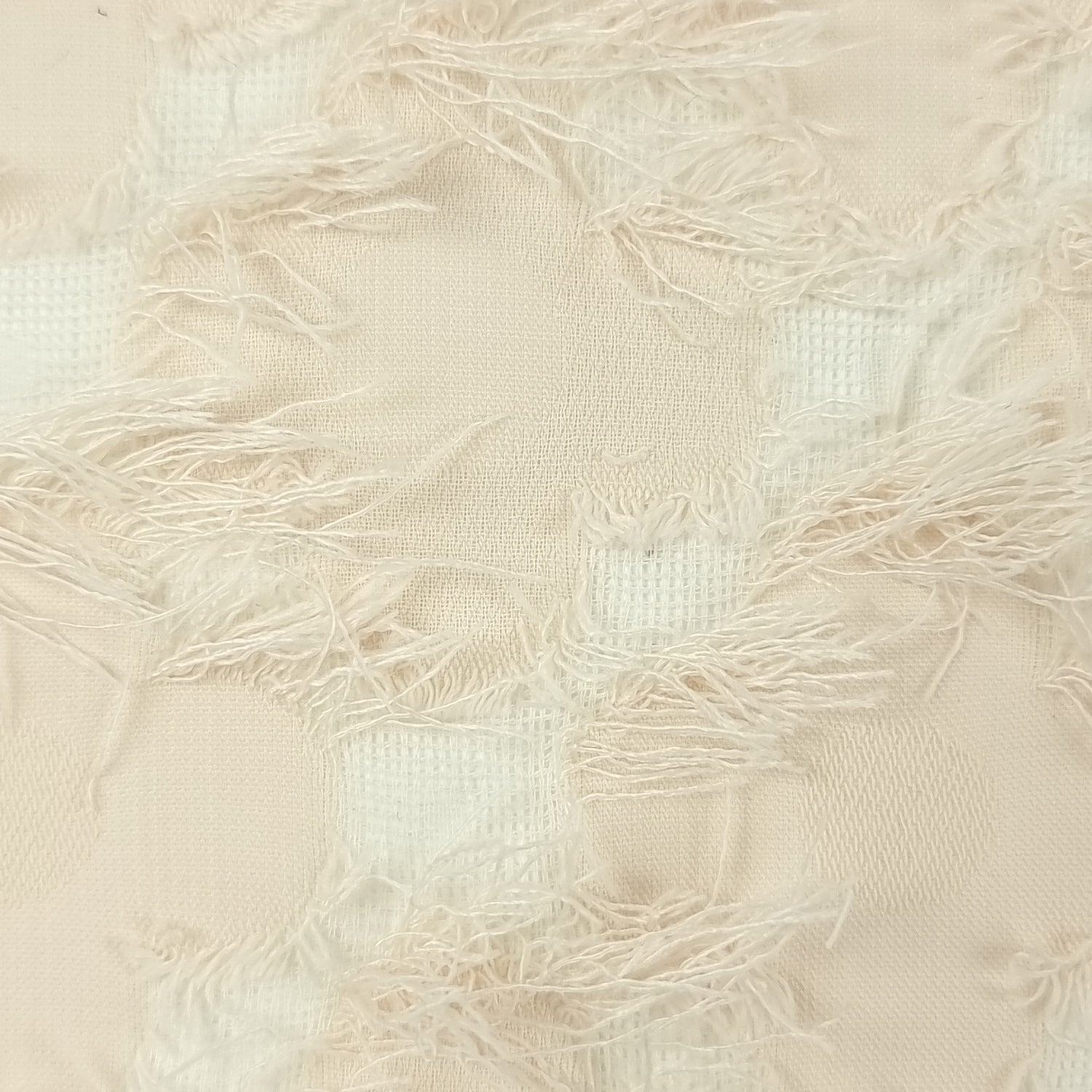 Feather Foral Jacquard Polyester Woven Fabric - FAB 1484 - 7.Pink Beige