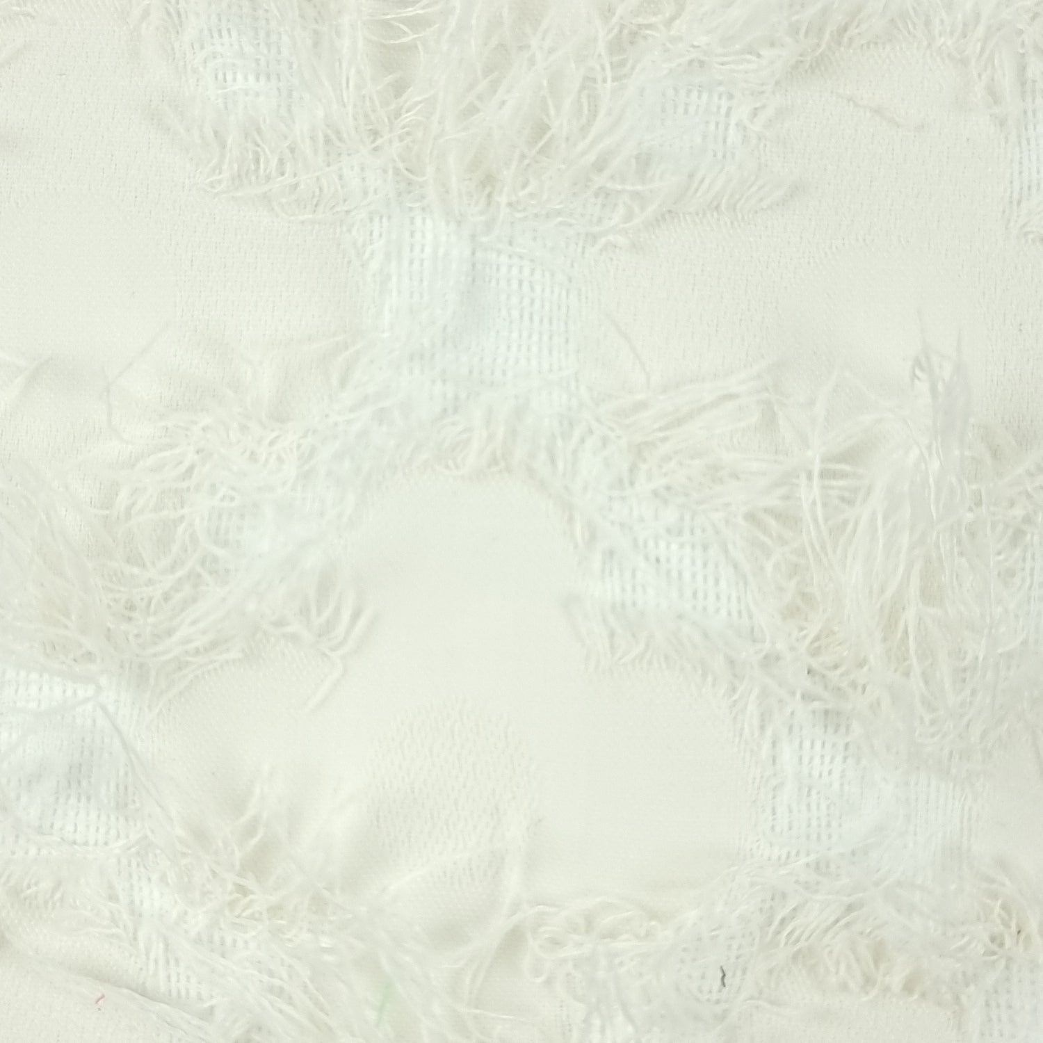 Feather Foral Jacquard Polyester Woven Fabric - FAB 1484 - 8.White