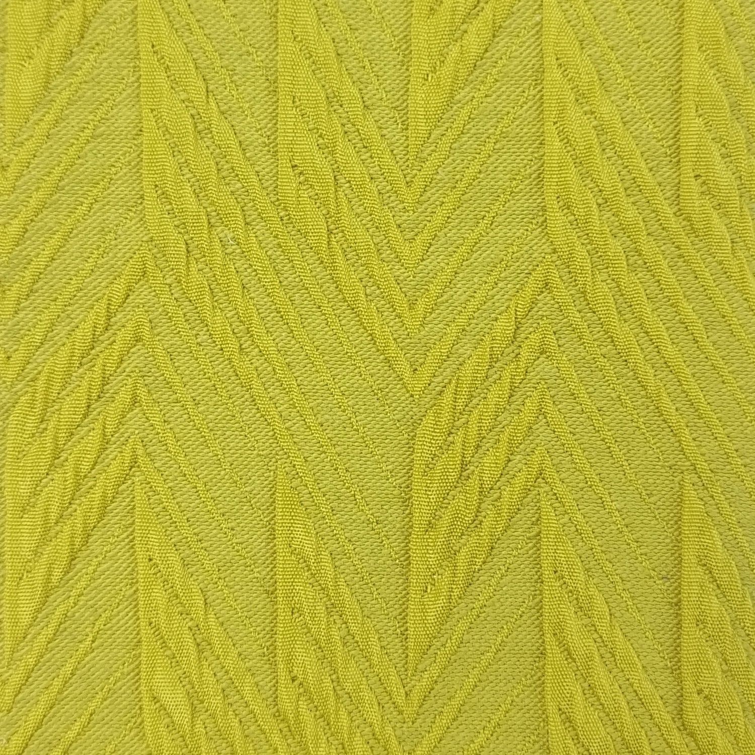 Geometric Jacquard C/T/S Woven Fabric - FAB 1486 - 1.Yellow