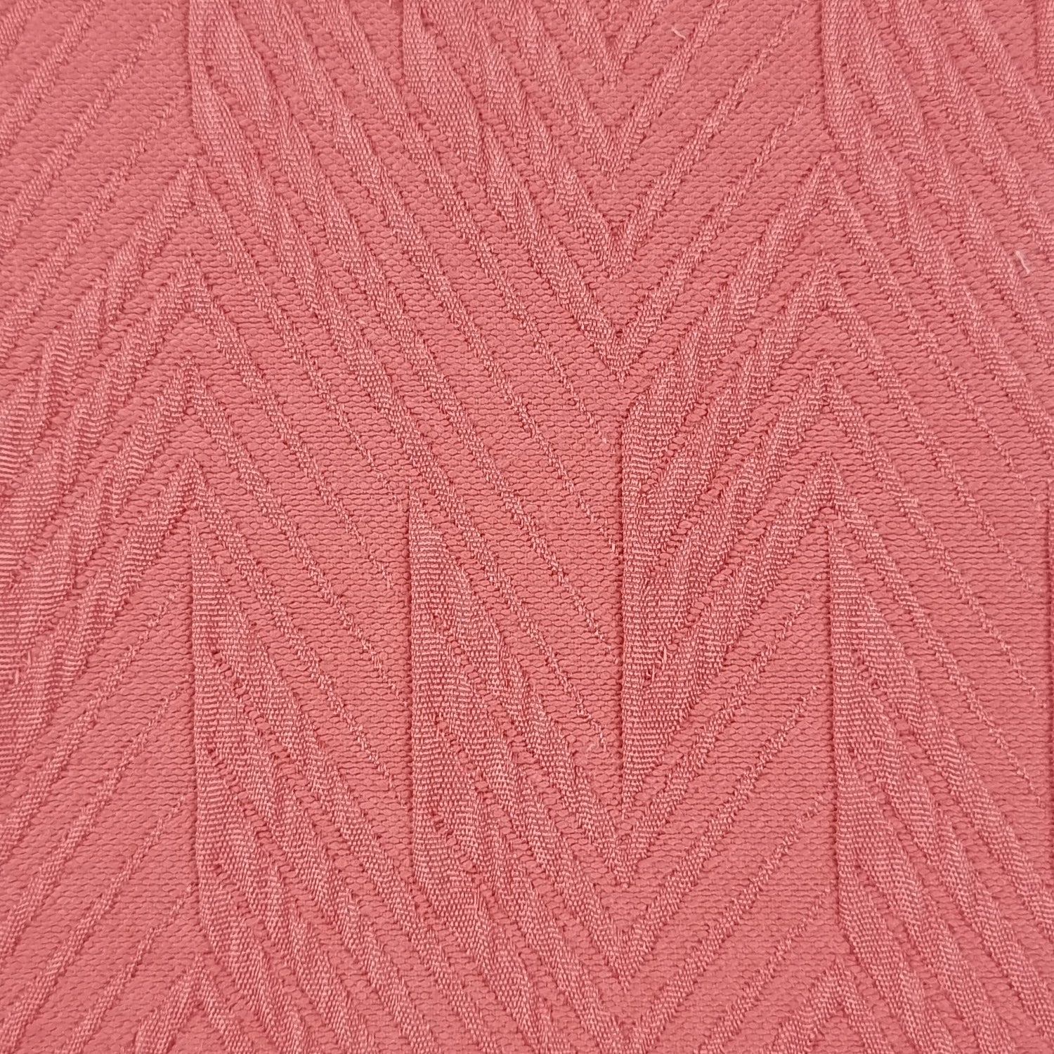 Geometric Jacquard C/T/S Woven Fabric - FAB 1486 - 4.Coral