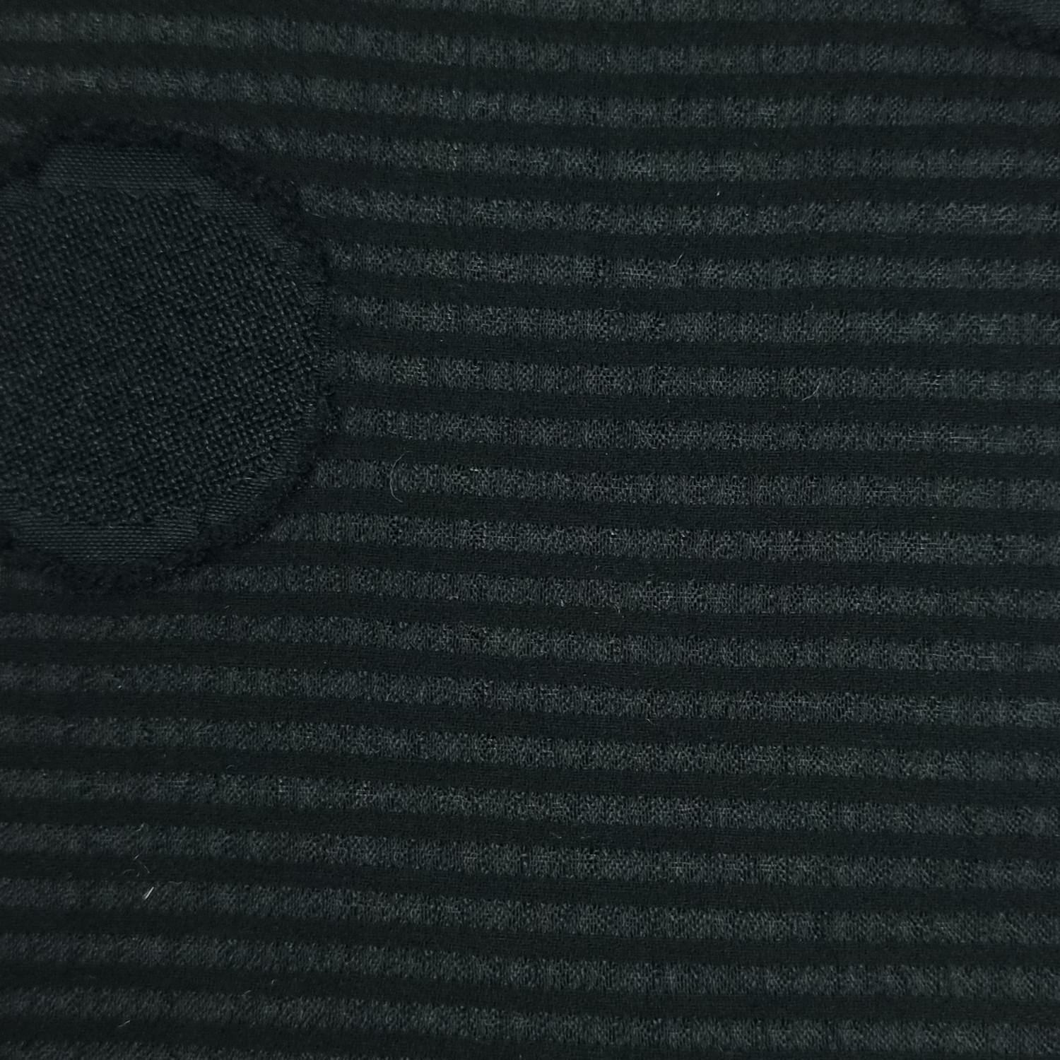 Dot(35mm) Stripe(2mm) Jacquard T/R Woven Fabric - FAB 1487 - 5.Black